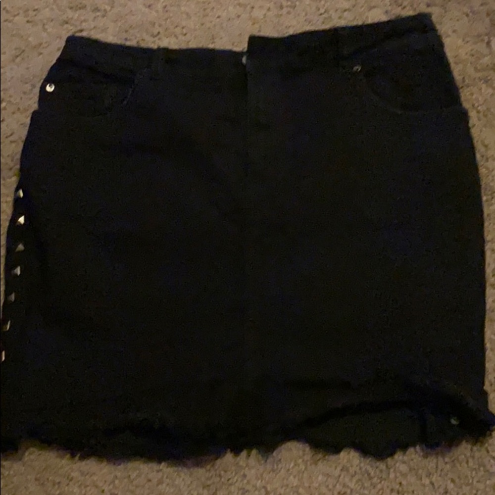 Black mini skirt